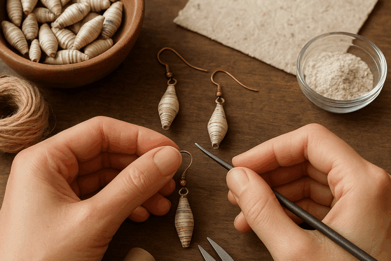 How to Use Recycled Paper in Jewelry Making