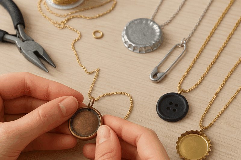 DIY Pendant Necklaces Using Everyday Objects