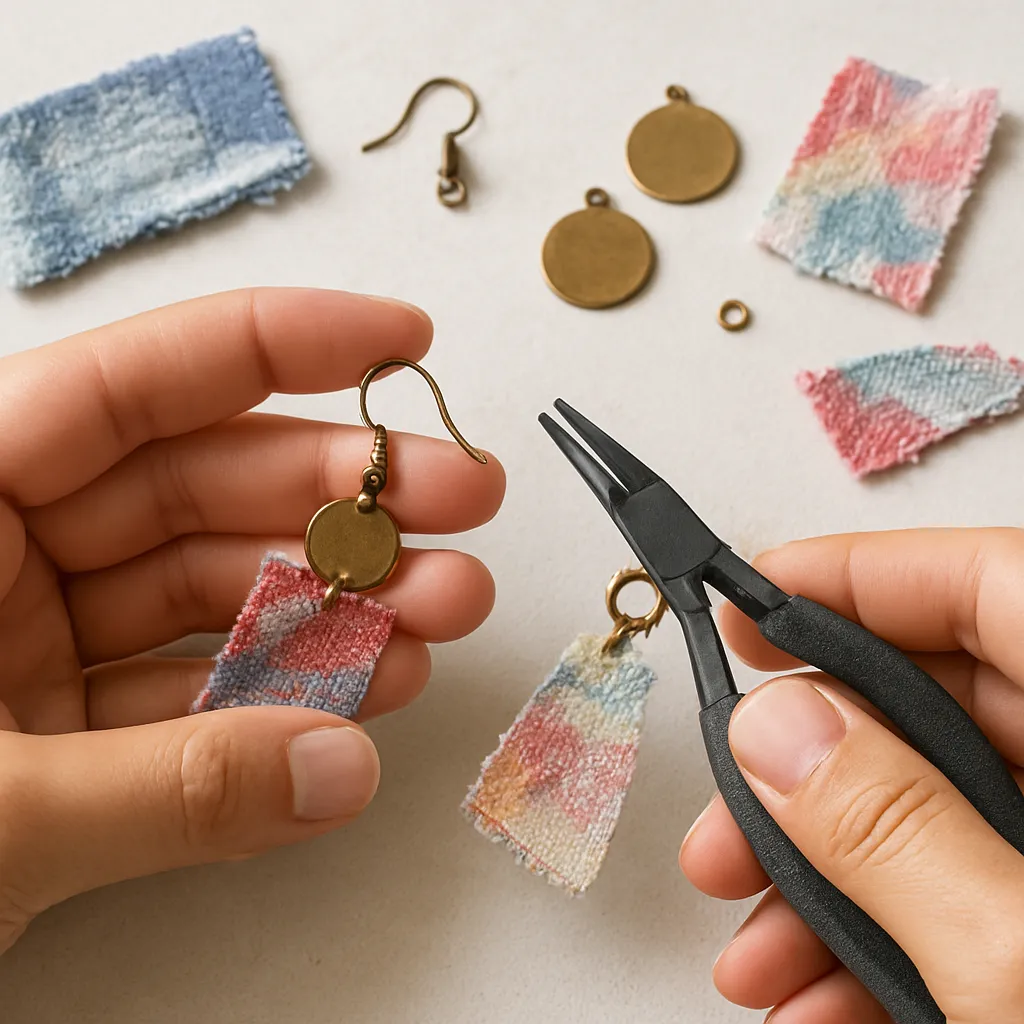 How to Use Fabric Scraps in Earrings