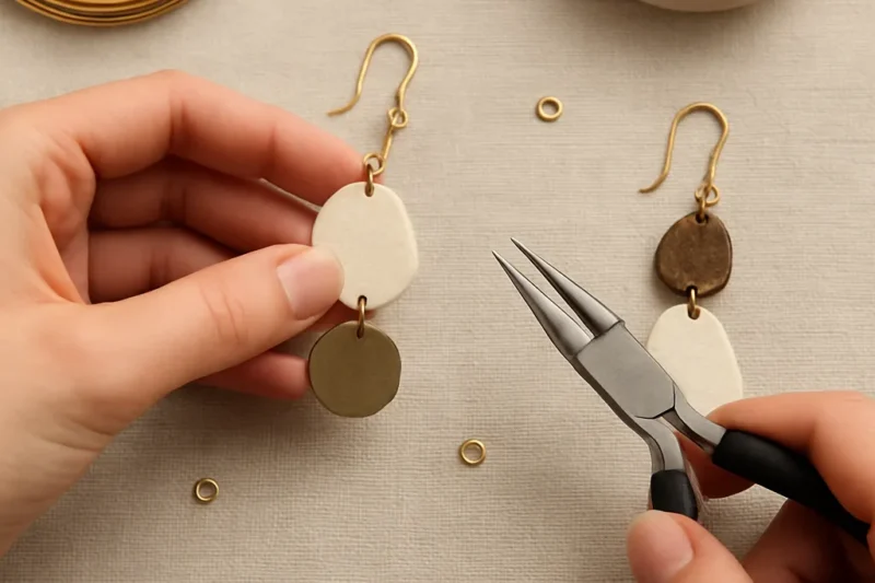 DIY Asymmetrical Earrings with Artistic Balance
