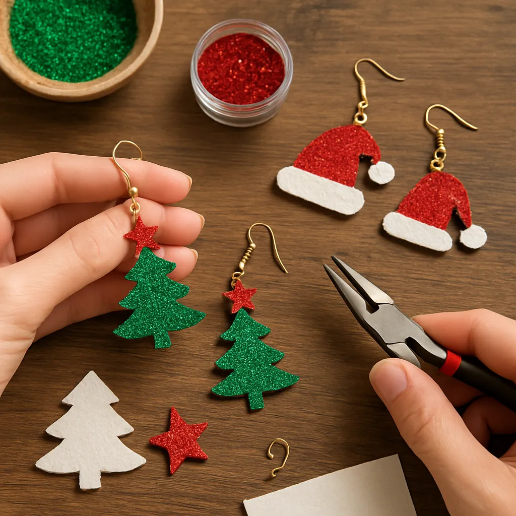 DIY Holiday-Themed Earrings