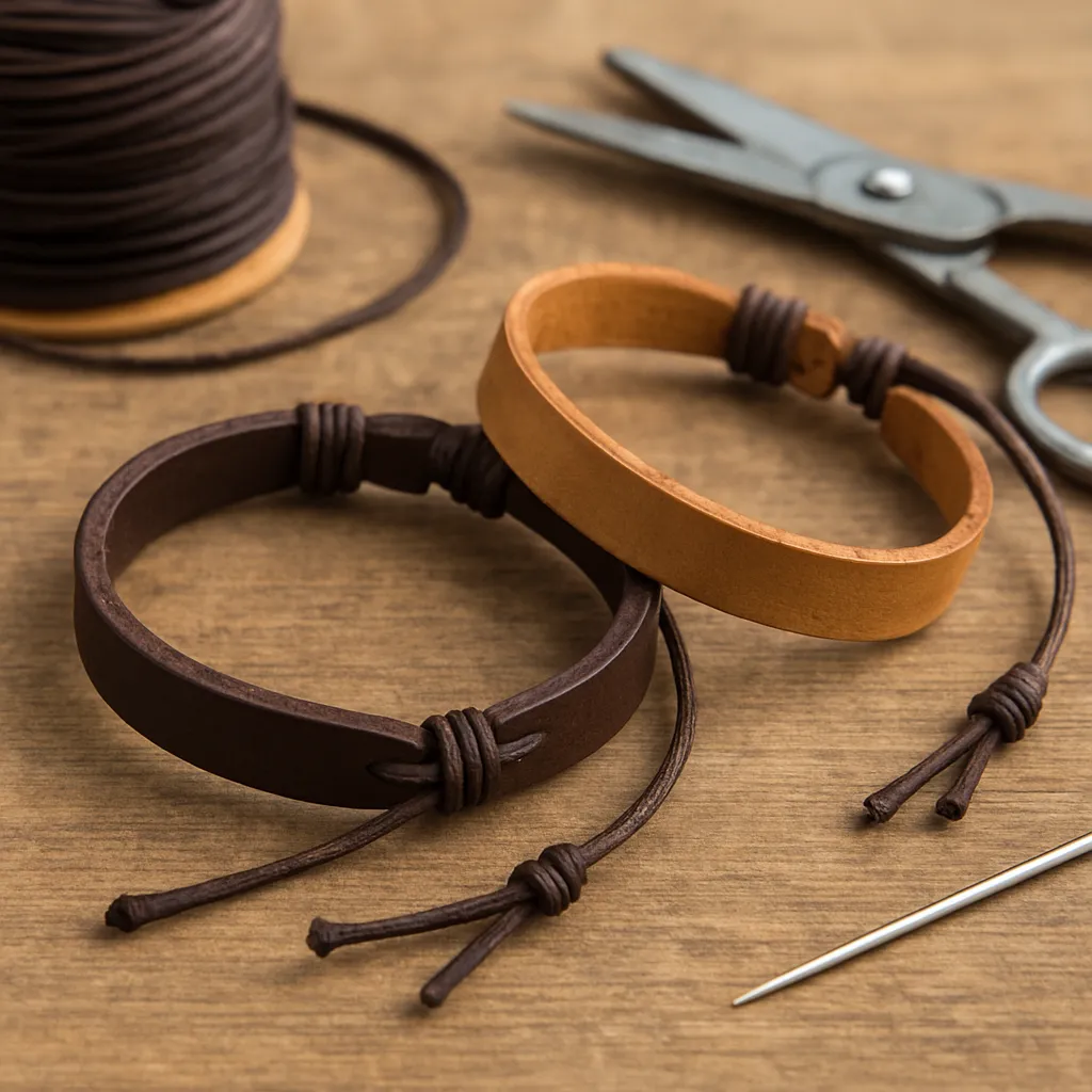 DIY Adjustable Leather Bracelets