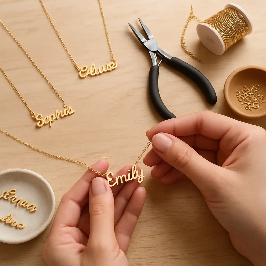 DIY Personalized Name Necklaces