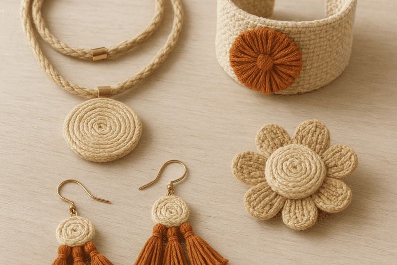 Easy Jewelry Projects Using Fabric and Fibers