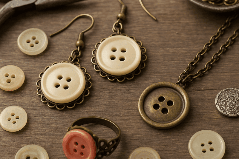 DIY Jewelry Using Buttons and Vintage Findings