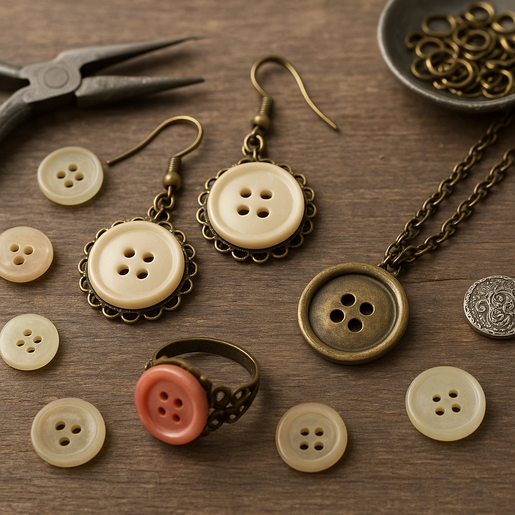 DIY Jewelry Using Buttons and Vintage Findings