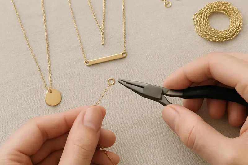 DIY Minimalist Necklaces with Thin Chains