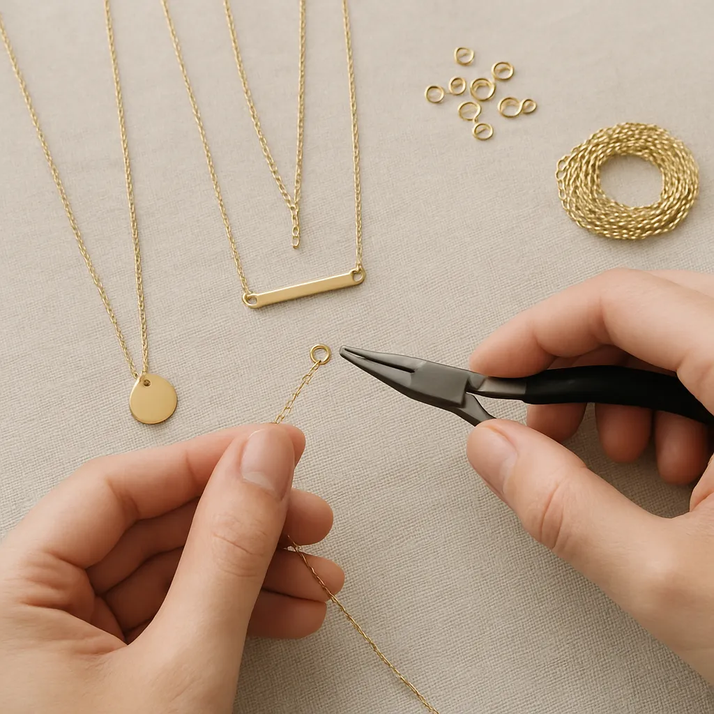 DIY Minimalist Necklaces with Thin Chains