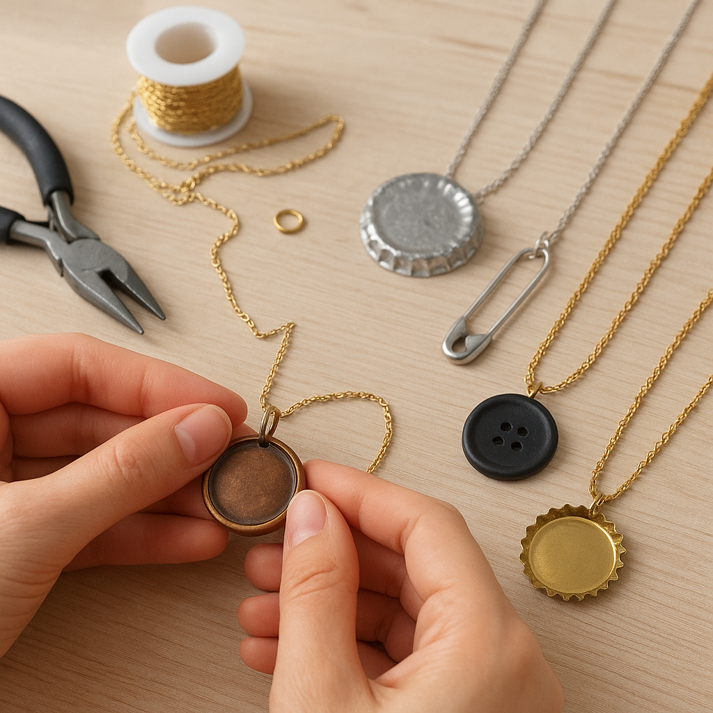 DIY Pendant Necklaces Using Everyday Objects