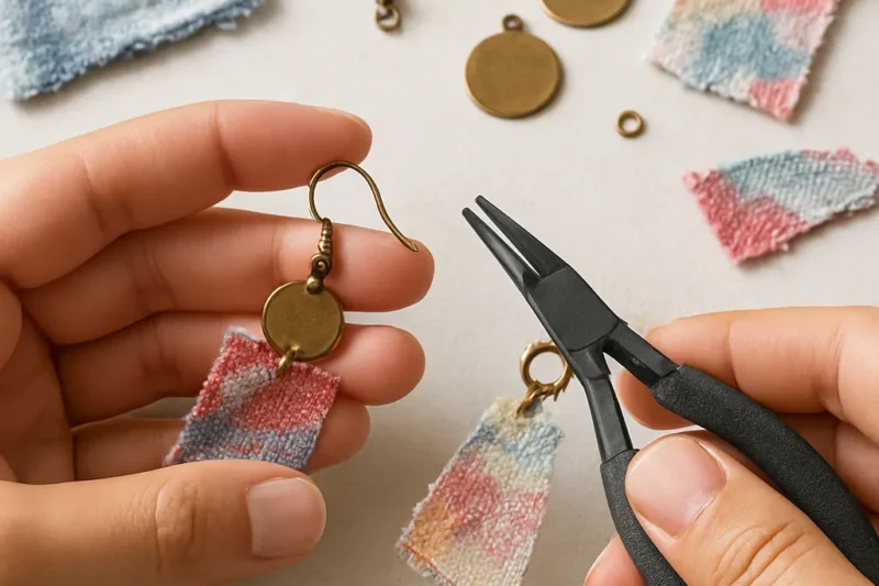 How to Use Fabric Scraps in Earrings