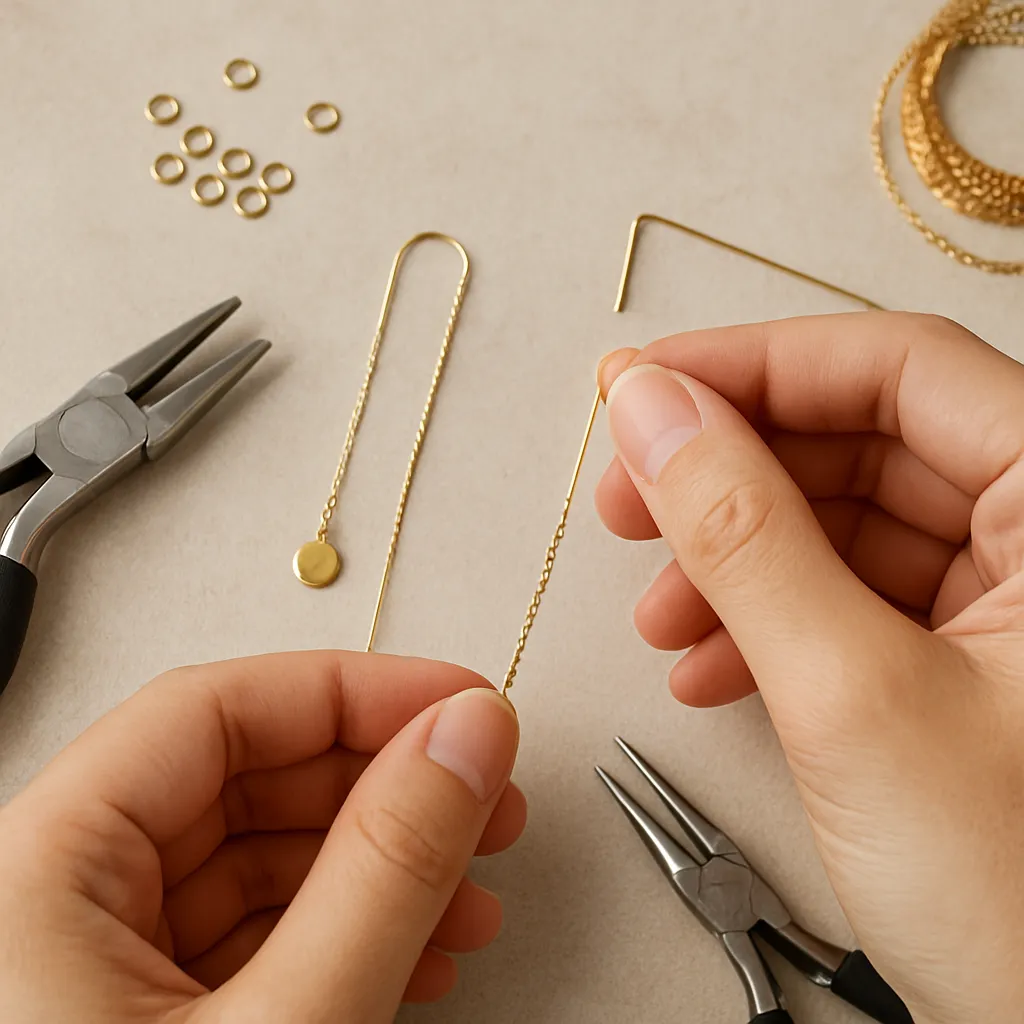 DIY Ear Threader Earrings
