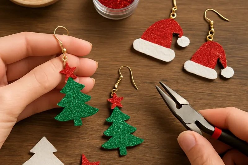 DIY Holiday-Themed Earrings