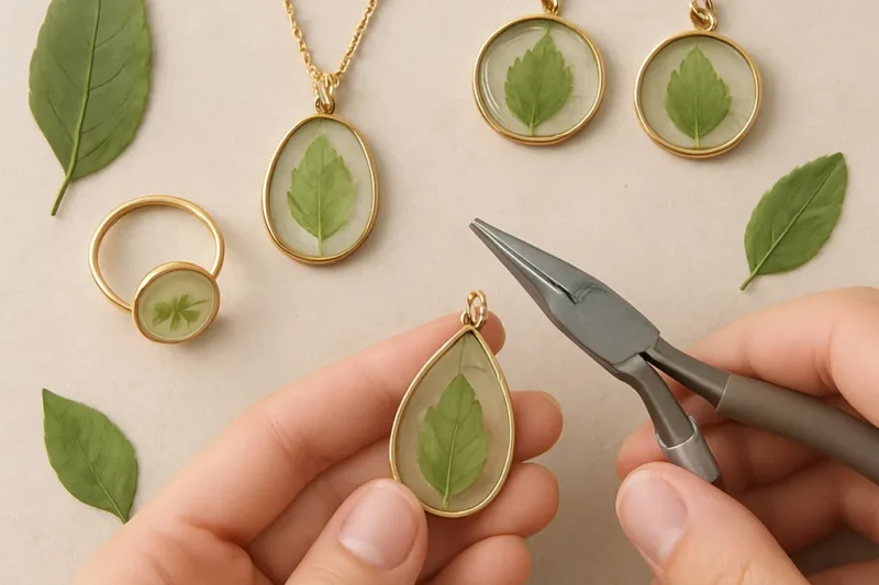 DIY Jewelry with Pressed Leaves