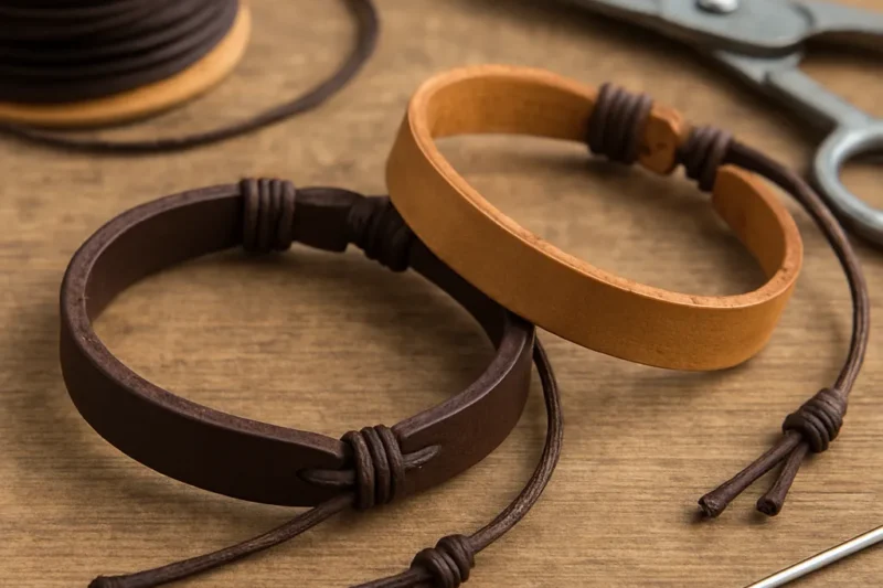 DIY Adjustable Leather Bracelets