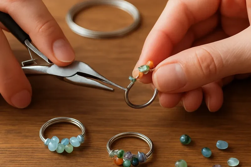 DIY Rings with Mini Stones