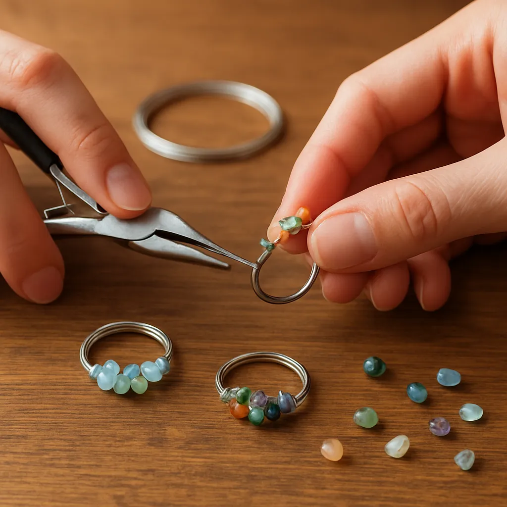 DIY Rings with Mini Stones