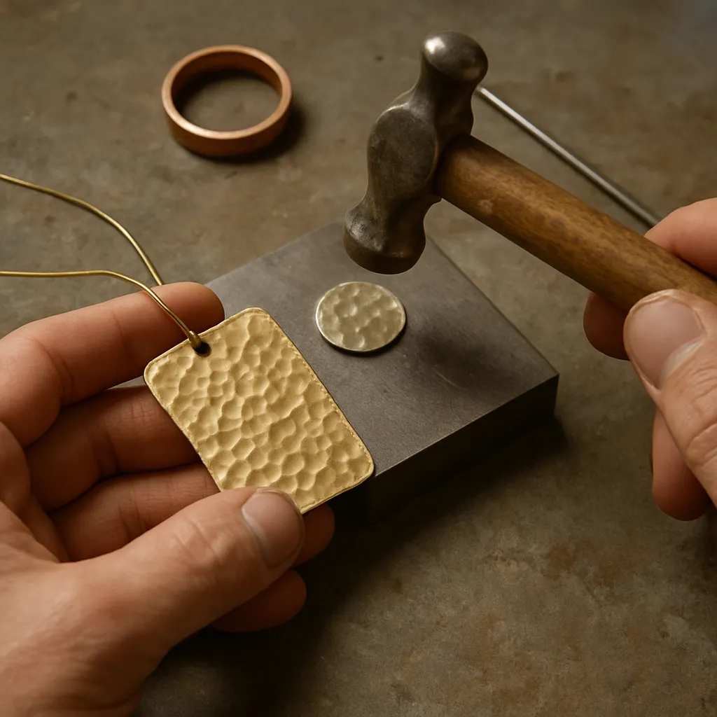 How to Make Jewelry with Hammered Metal Effects
